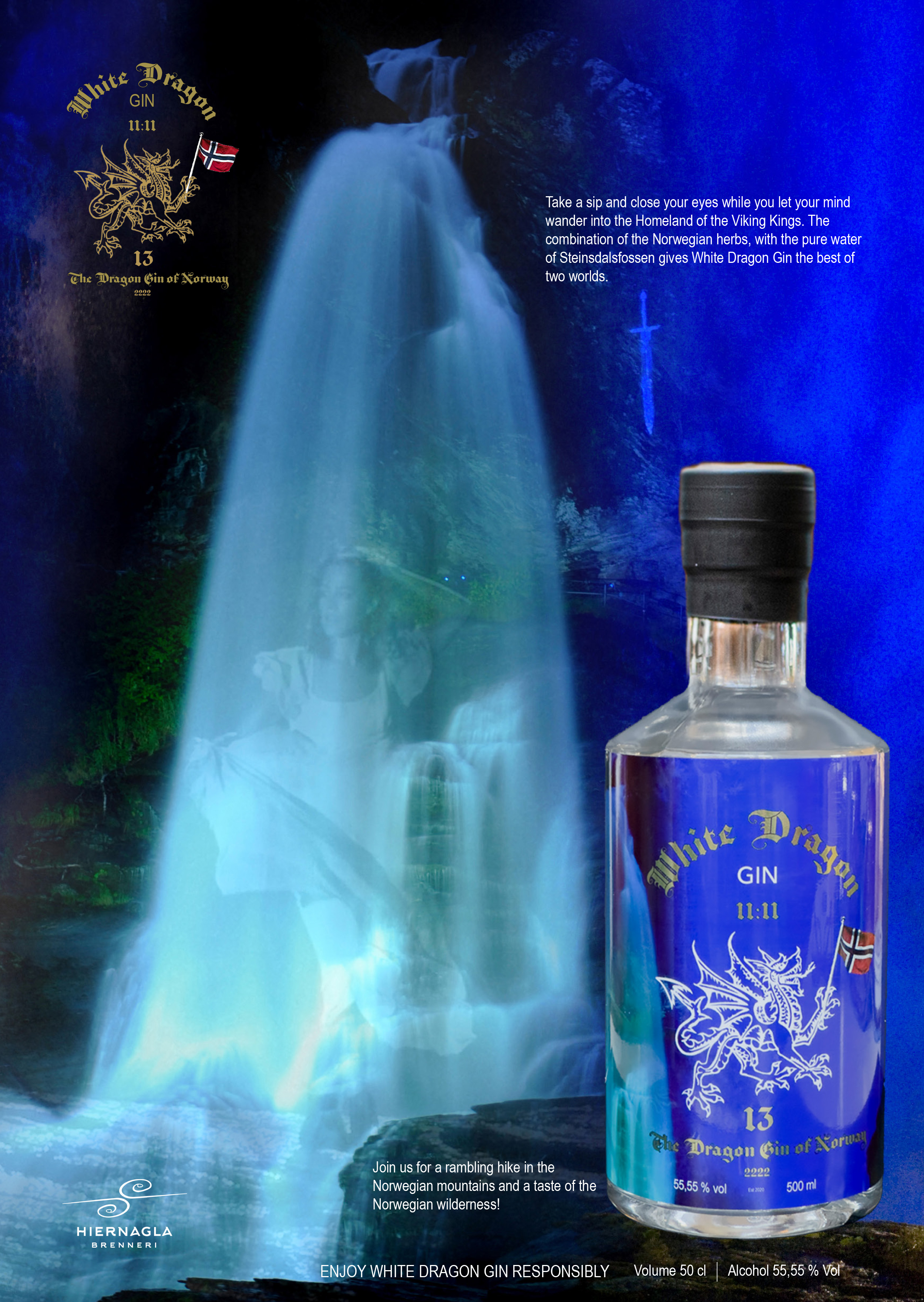 The White Dragon Gin of Norway bottle