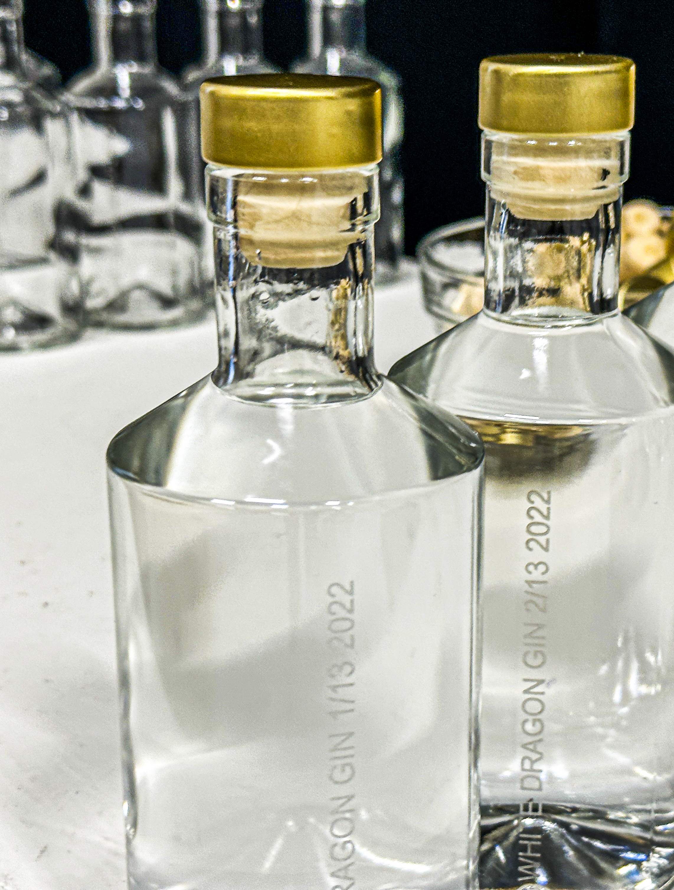 The First 13 bottles laser marked 1-13